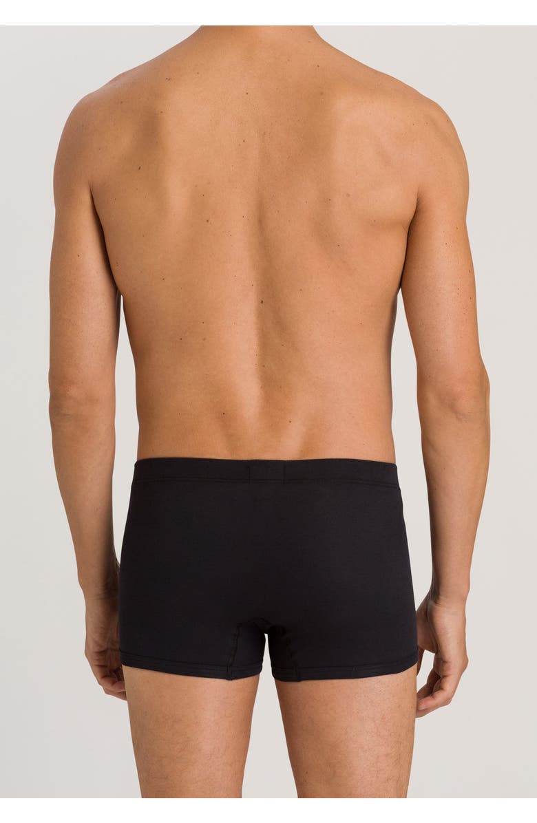 Hanro Sea Island Cotton Cotton Boxer Brief, Alternate, color, Black