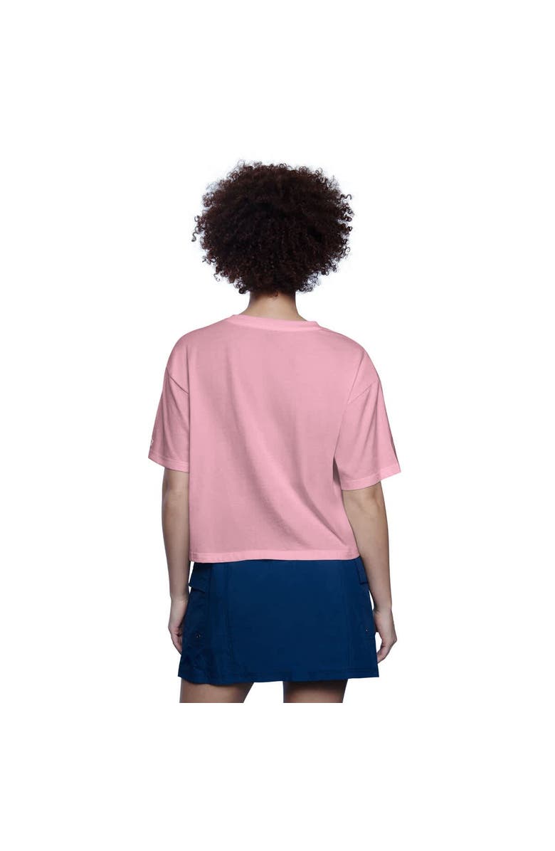 STARTER Women's Starter Pink New York Jets Play the Ball Boxy Cropped T-Shirt, Alternate, color, Pink