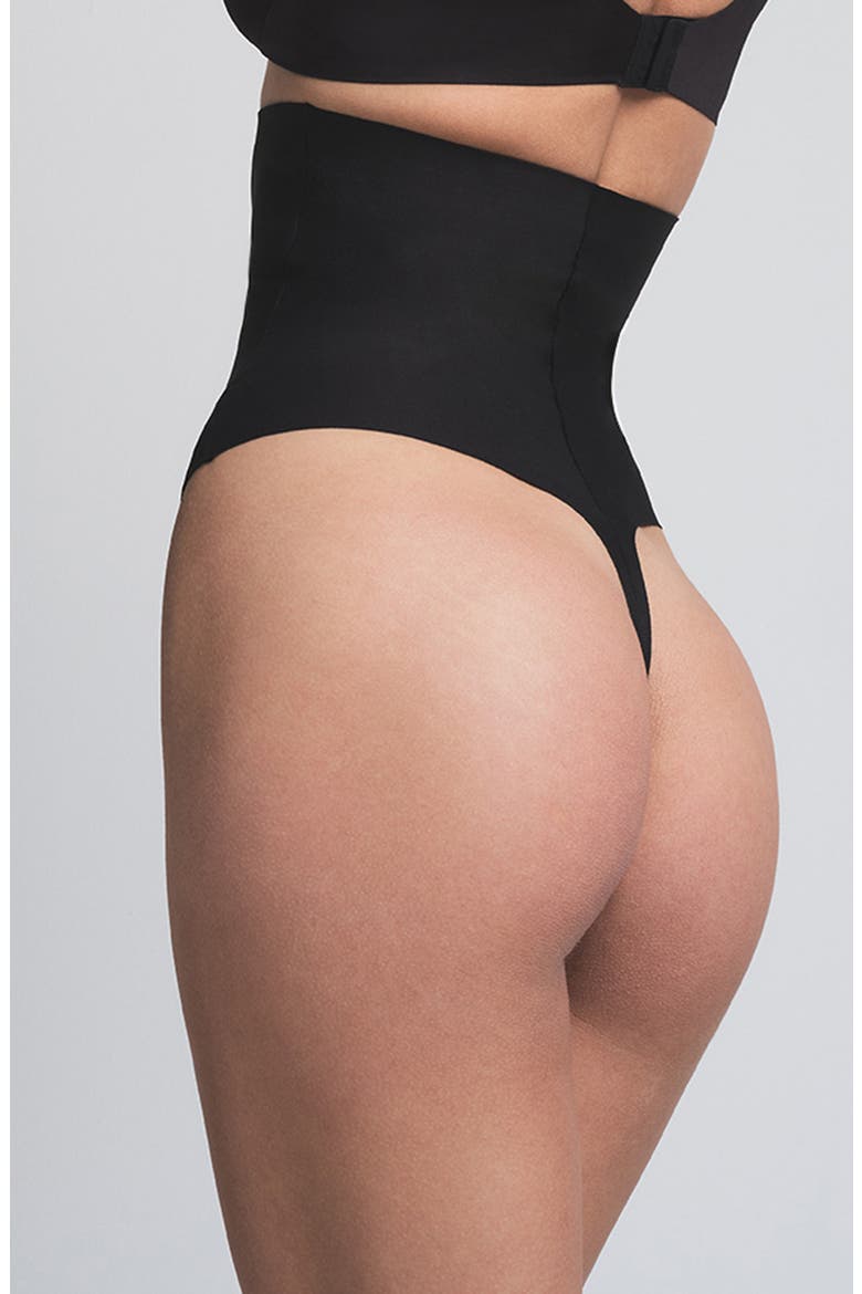 Body Core Sculpt High Waist Thong, Alternate, color, ONYX