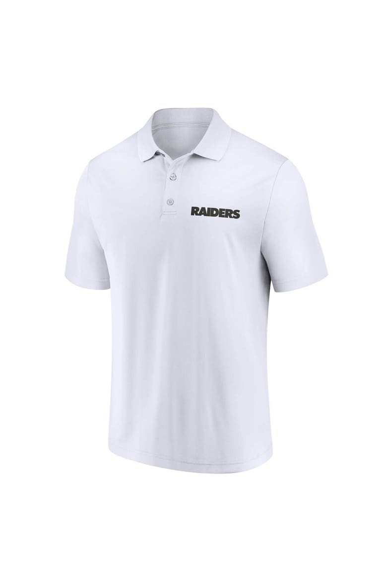 Men's Fanatics Branded White/Black Las Vegas Raiders Lockup Two-Pack Polo Set, Alternate, color, White