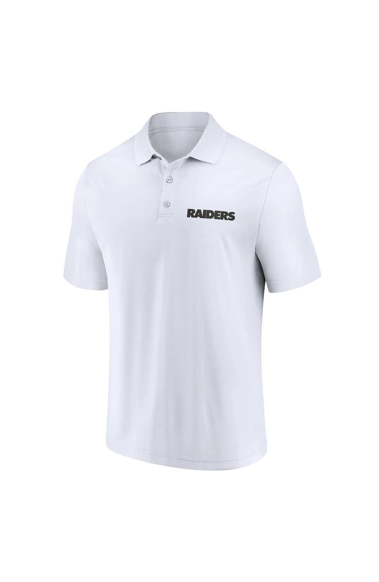 FANATICS Men's Fanatics Branded White/Black Las Vegas Raiders Lockup Two-Pack Polo Set, Alternate, color, White