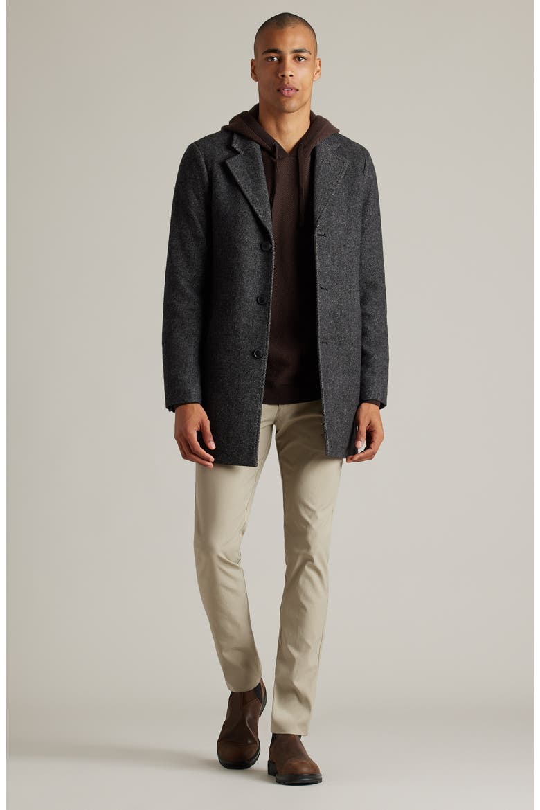 Emerson Knit Wool & Cashmere Hoodie, Alternate, color, RISTRETTO BROWN HEATHER