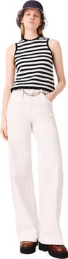 maje Crochet-knit top