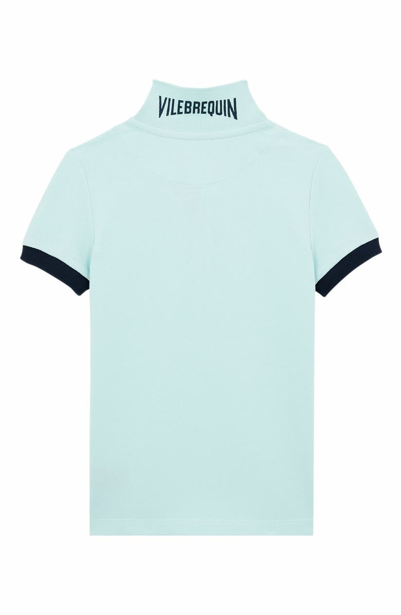 Vilebrequin Kids' Solid Cotton Polo, Alternate, color, Pacific