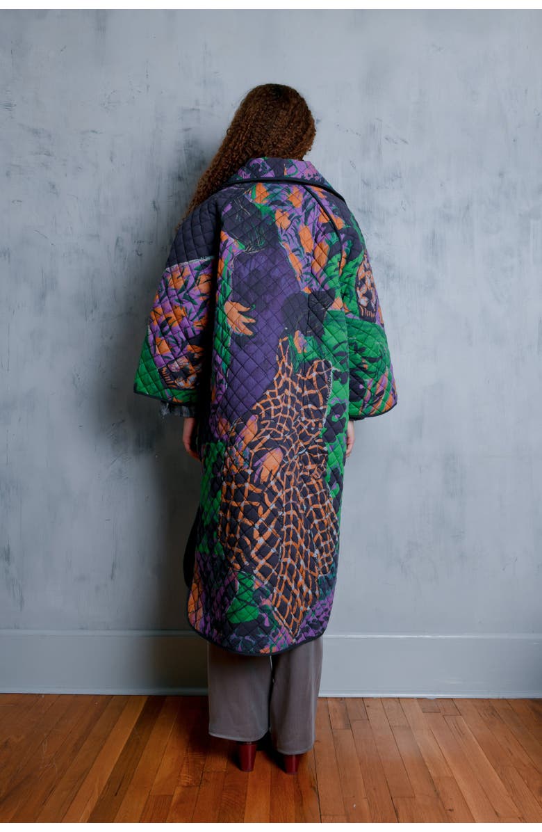 Untitled in Motion Tatum Sculptural Collared Quilted Jacket, Alternate, color, Chambers