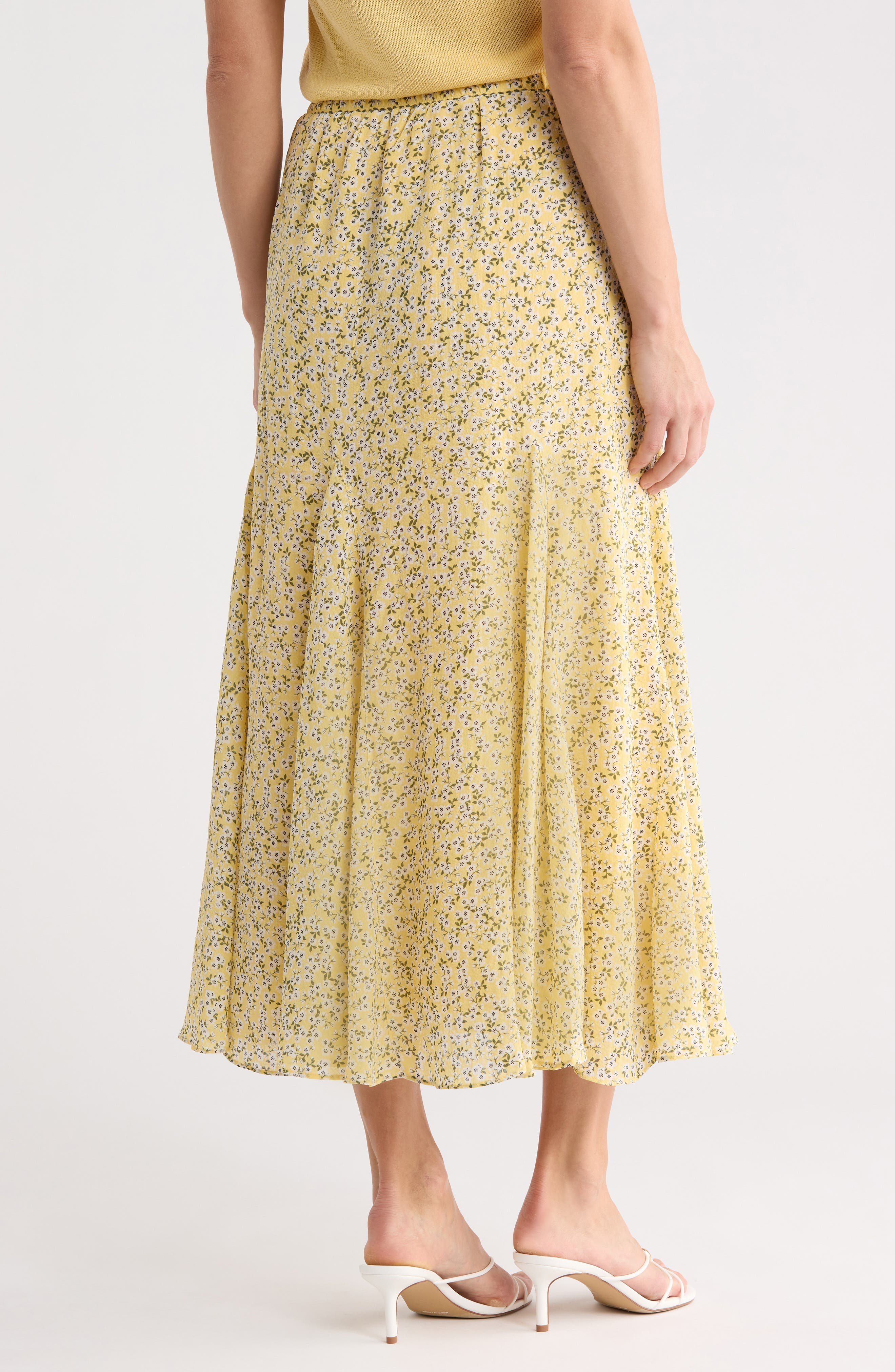 Floral Georgette Godet Maxi Skirt - image 4