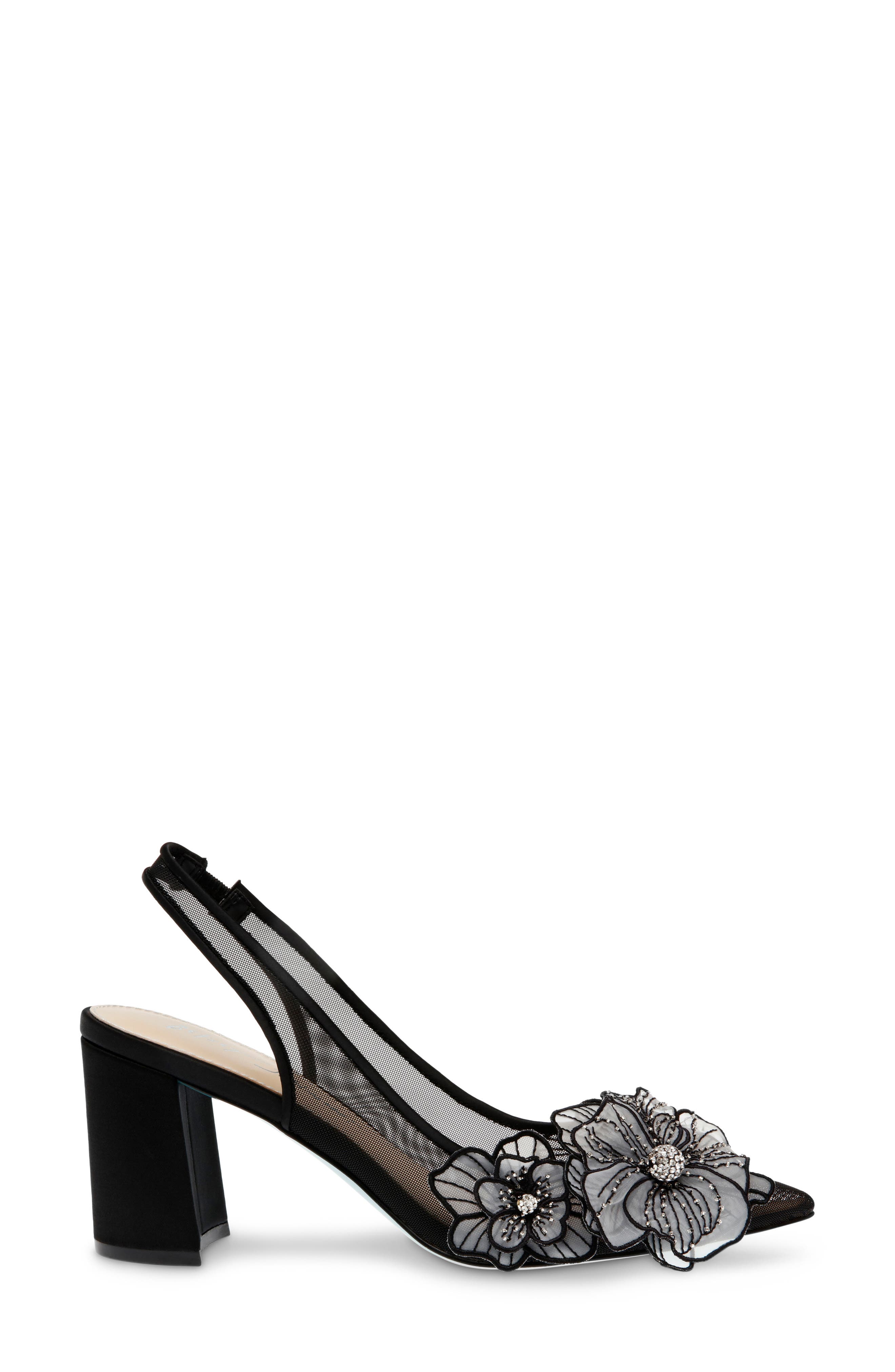 Betsey Johnson Petra Slingback Pointed Toe Pump, Alternate, color, Black
