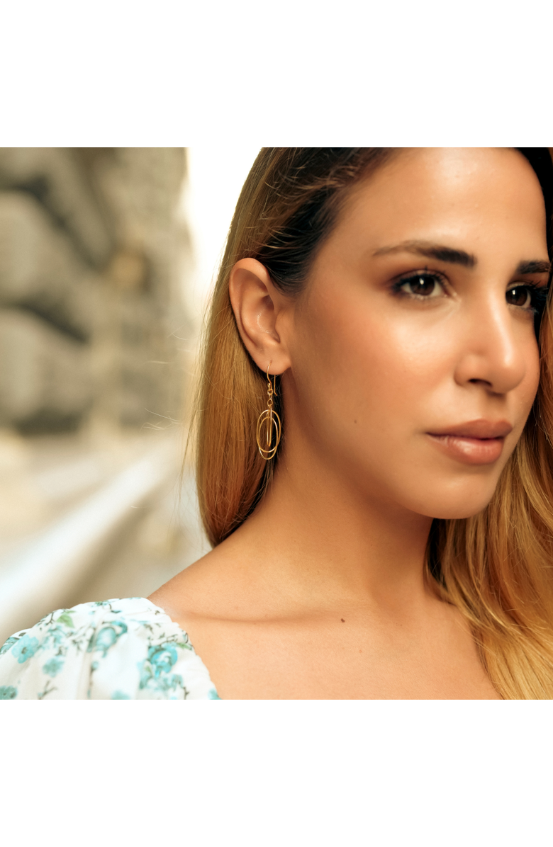 Spero London Nested Loop 3D Drop Earring in Sterling Silver, Alternate, color, Gold