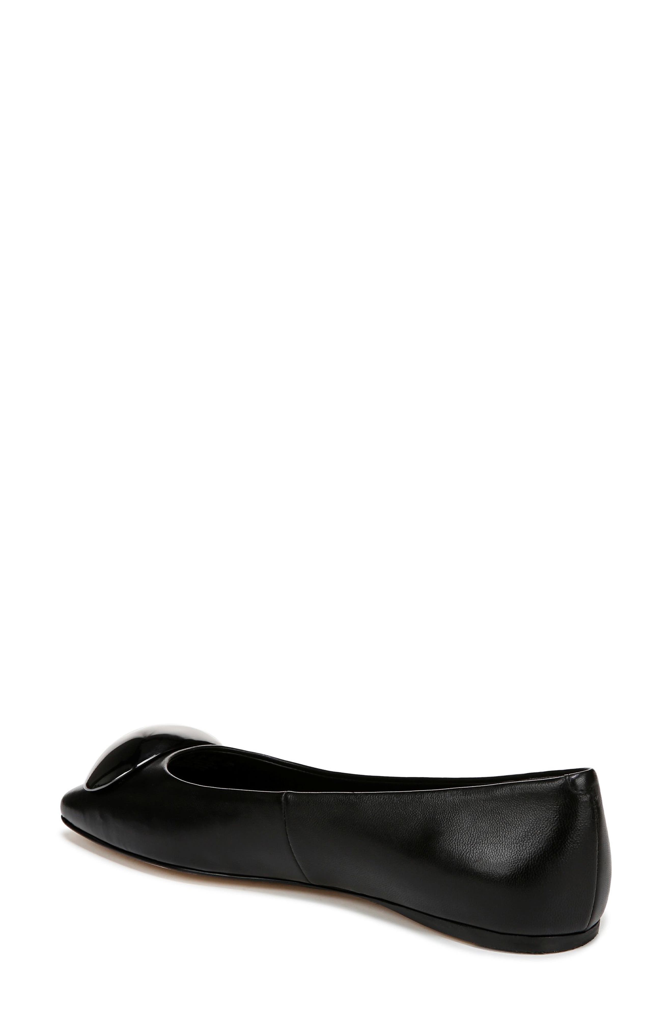 Maya Square Toe Ballet Flat, Alternate, color, BLACK