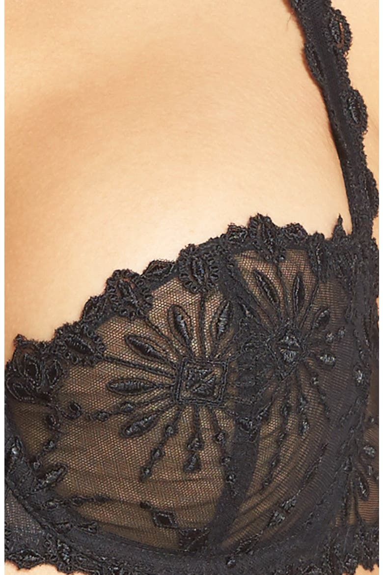 Intimates 'Vendôme' Underwire Demi Bra, Alternate, color, BLACK