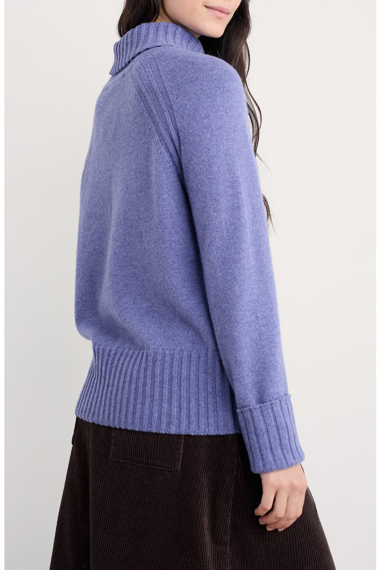Basset Cove Merino Wool Blend Turtleneck Sweater, Alternate, color, KNIT MELANGE BILBERRY