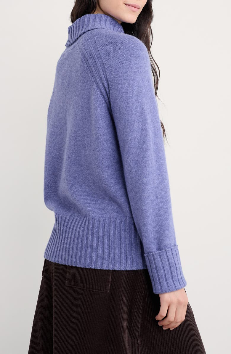 Seasalt Cornwall Basset Cove Merino Wool Blend Turtleneck Sweater, Alternate, color, Knit Melange Bilberry