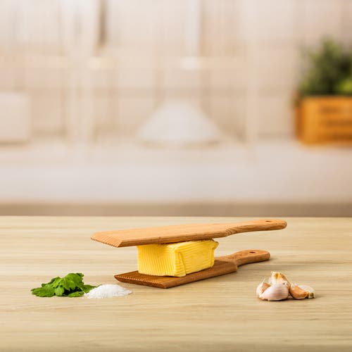 Kilner Beechwood Butter Paddles, Set Of 2 In Brown