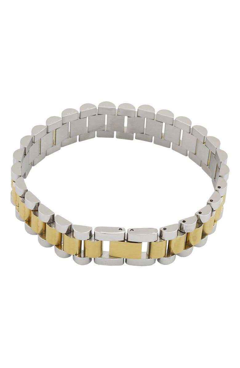 REBL Gender Inclusive Two-Tone Link Bracelet, Main, color, Silver And Gold