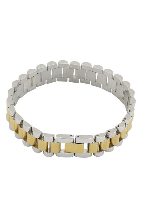 Gender Inclusive Two-Tone Link Bracelet
