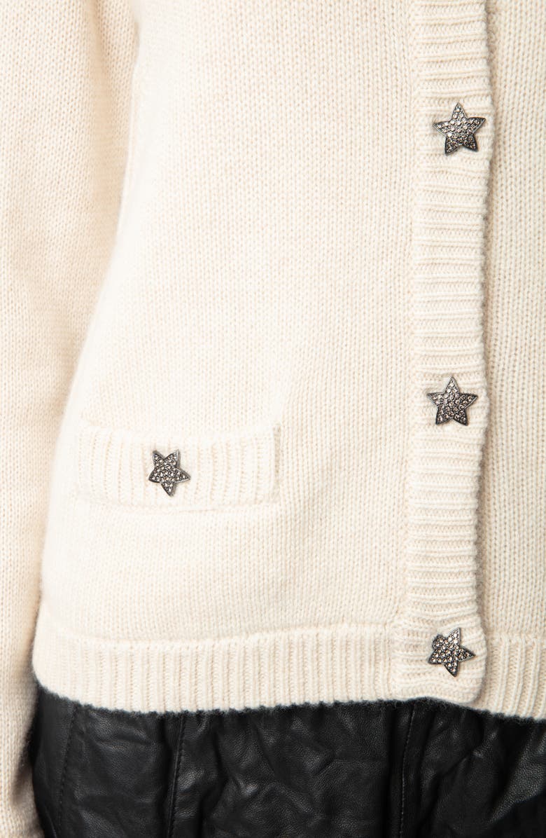 Zadig & Voltaire Marcya Bijoux Cashmere Cardigan, Alternate, color, 