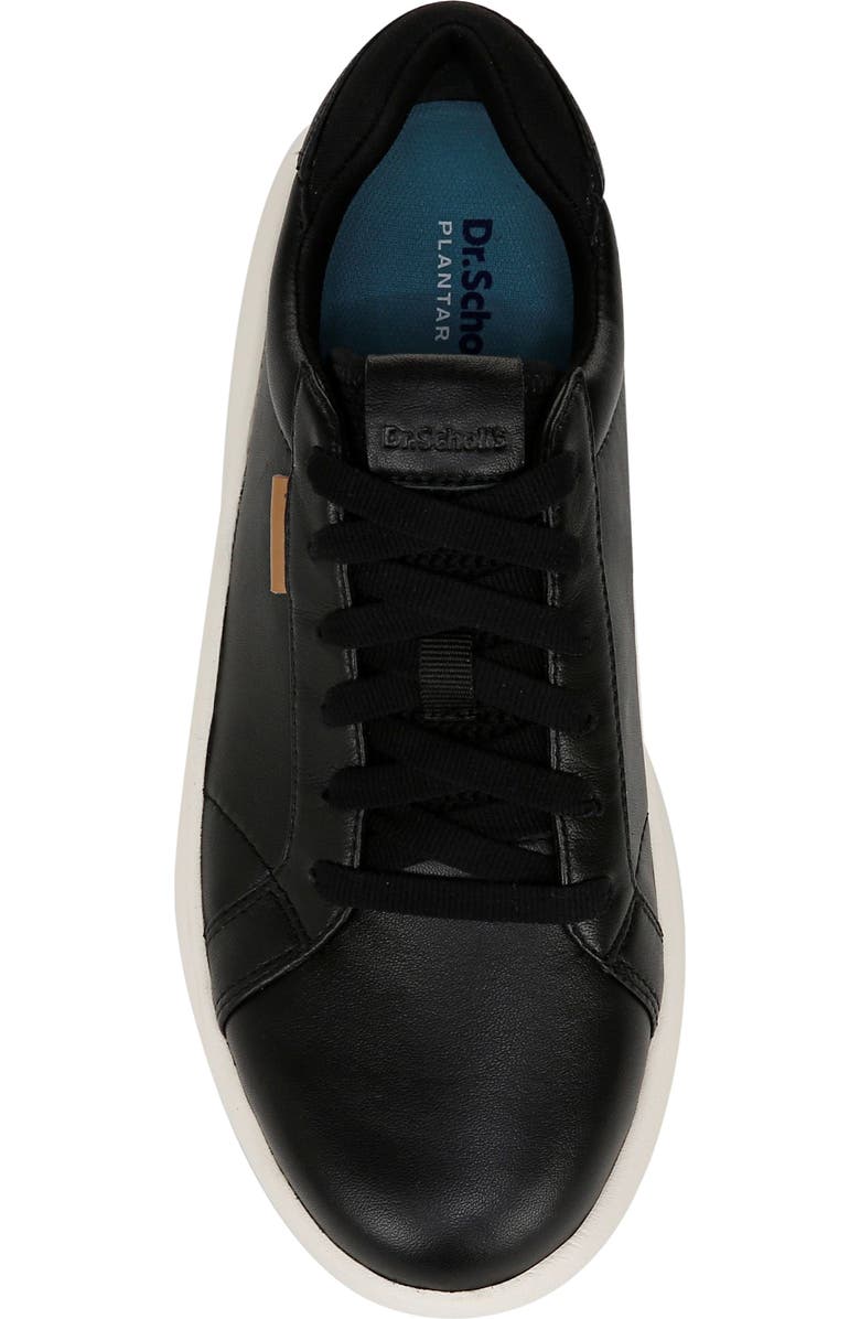 Dr. Scholl's Feel Good Plantar Fasciitis Leather Sneaker (Women) - Wide Width Available, Alternate, color, Black