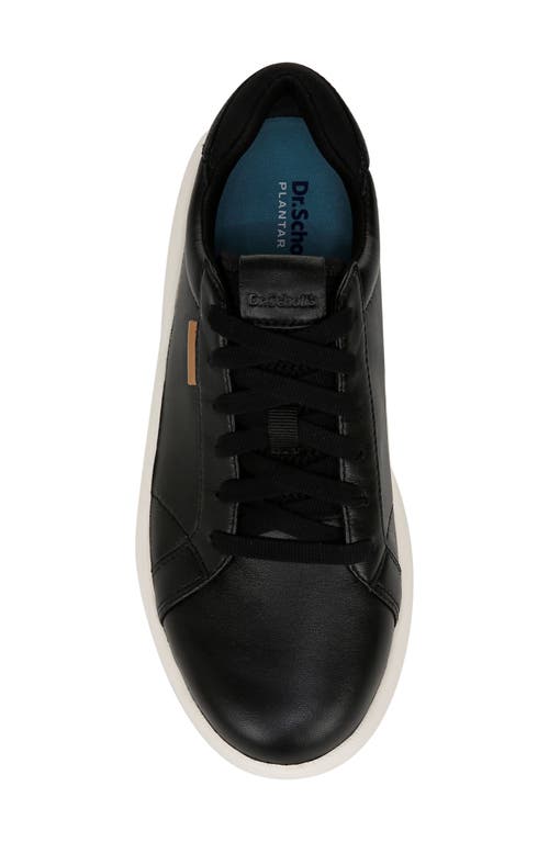 Shop Dr. Scholl's Feel Good Plantar Fasciitis Leather Sneaker (women) In Black