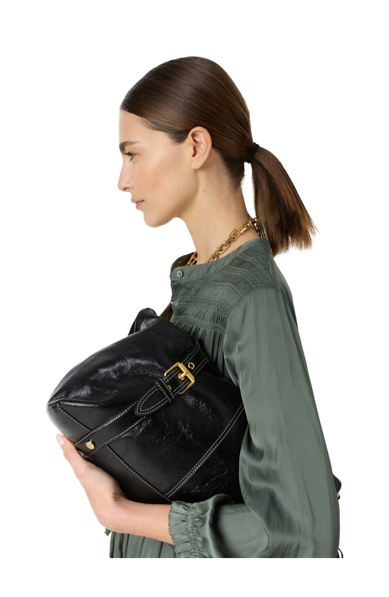 GERARD DAREL Rubie Satin Midi Dress, Alternate, color, Khaki Green