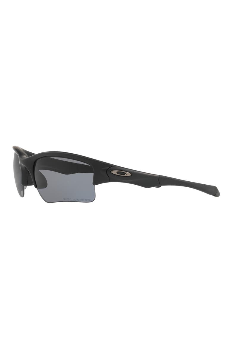 Quarter Jacket 61mm Polarized Rectangular Sunglasses, Alternate, color, BLACK