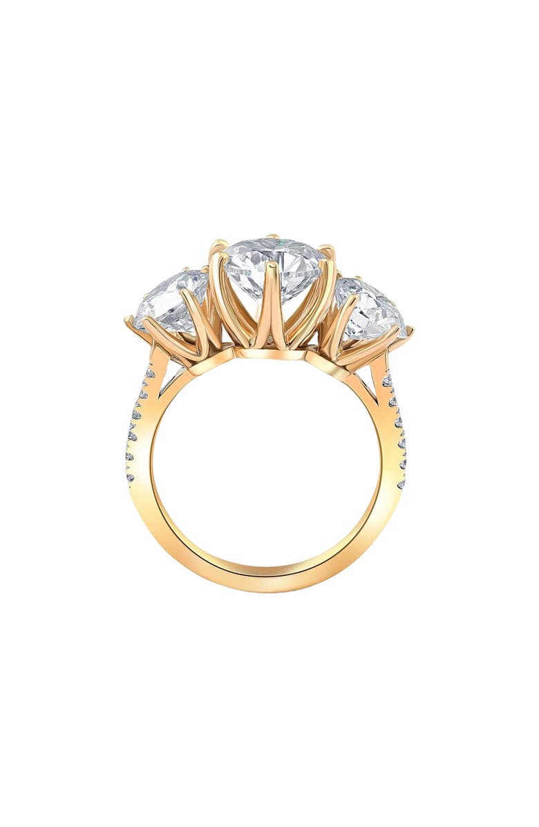 Bliss Diamond 6 1/4 Ct Three Stone Diamond Engagement Ring Lab Grown Gold, Alternate, color, 