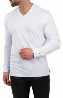 Maceoo Edison Solid V-Neck Cotton Sweater