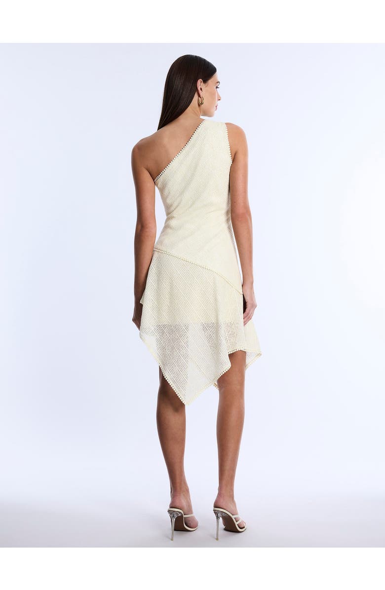 BCBGMAXAZRIA One Shoulder Dress, Alternate, color, Ivory