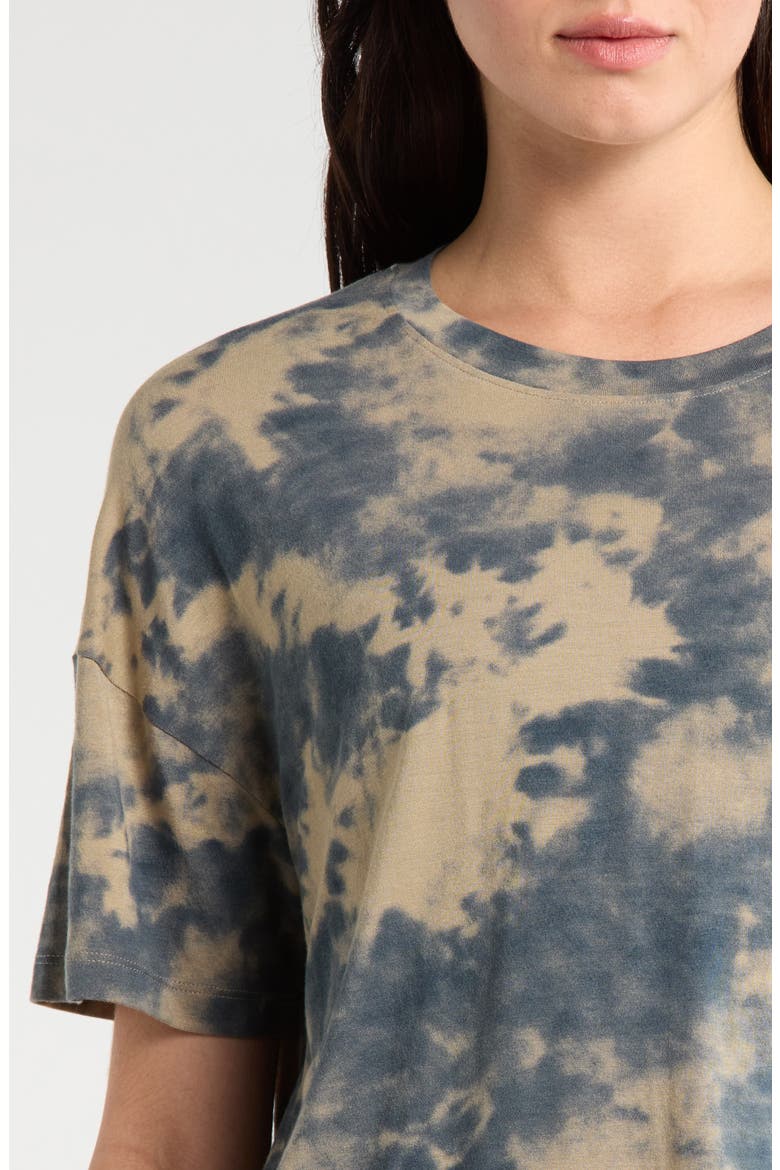 Shibori Breeze Crop Boyfriend T-Shirt, Alternate, color, SILVER SAGE SHIBORI