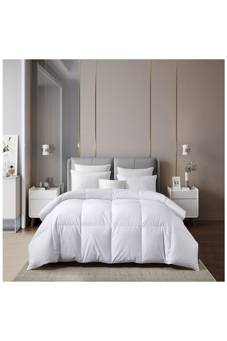 Serta Sateen Cotton Comforter, Alternate, color, WHITE