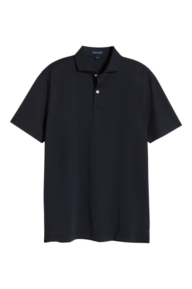 Soul Solid Performance Mesh Golf Polo, Alternate, color, BLACK