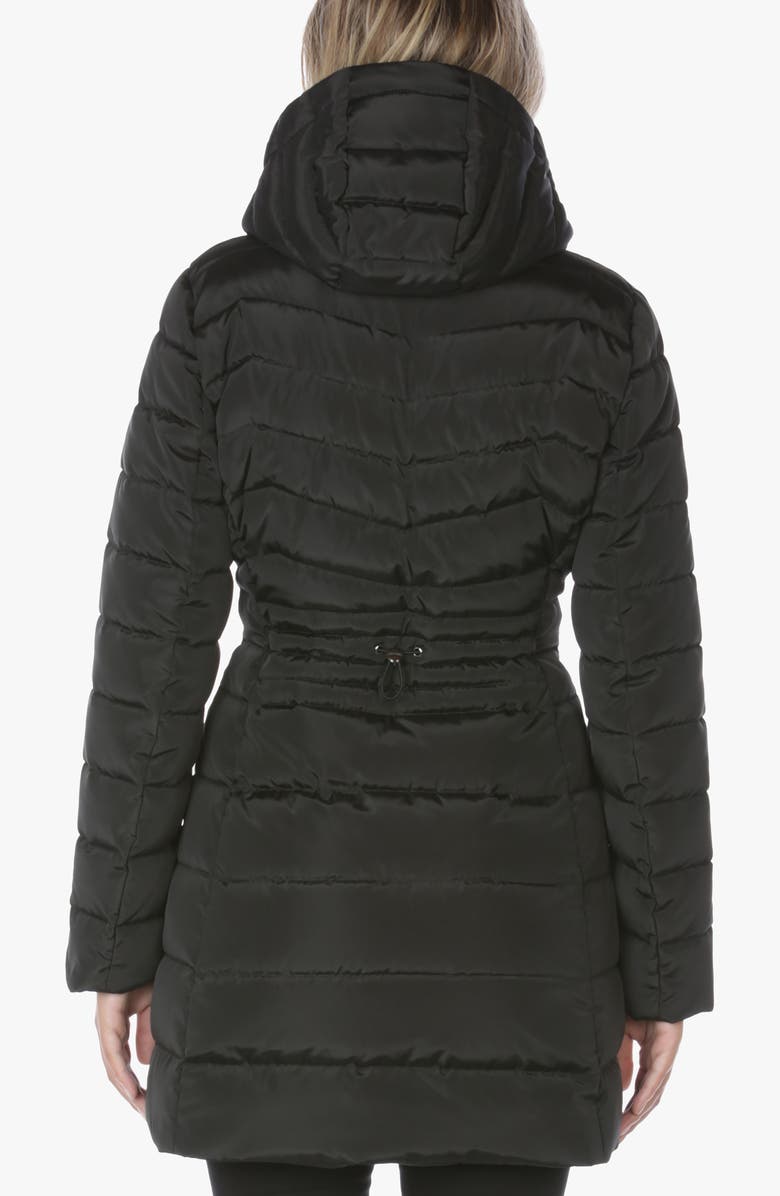 Laundry by Shelli Segal Faux Fur Trim Hooded Puffer Jacket, Alternate, color, 