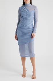 BOSS Orange Etulia Ruched Long Sleeve Dress