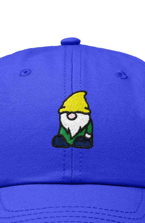 Dalix Gnome Embroidered Dad Hat In Royal Blue