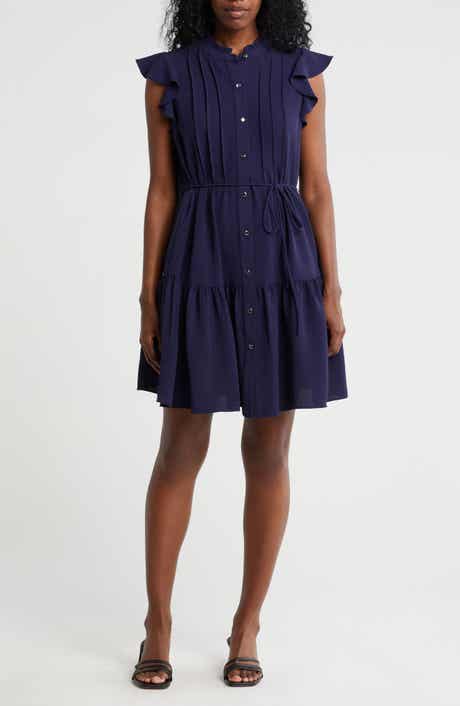 Flutter Sleeve Shirtdress