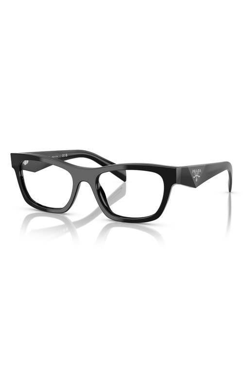 Prada 54mm Butterfly Optical Glasses In Black