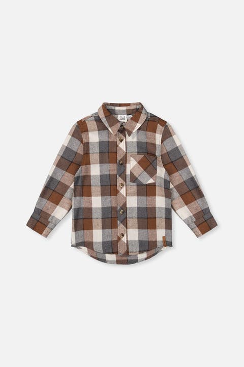 Plaid Button-Front Chest Pocket Flannel Shirt