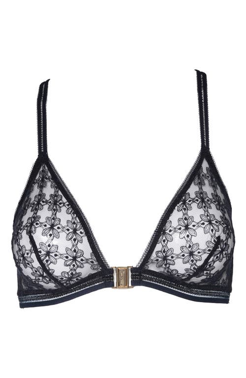 Huit Café Fleur Wireless Bra In Black