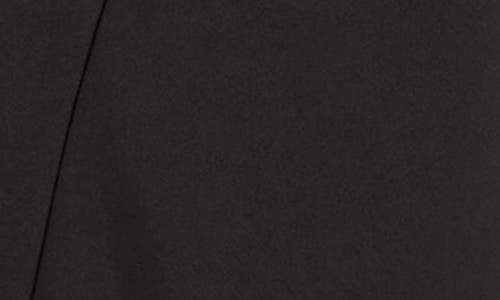 Maggy London Short Sleeve Asymmetric Midi Dress In Black