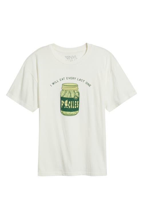 Vinyl Icons Pickles Graphic T-shirt In White