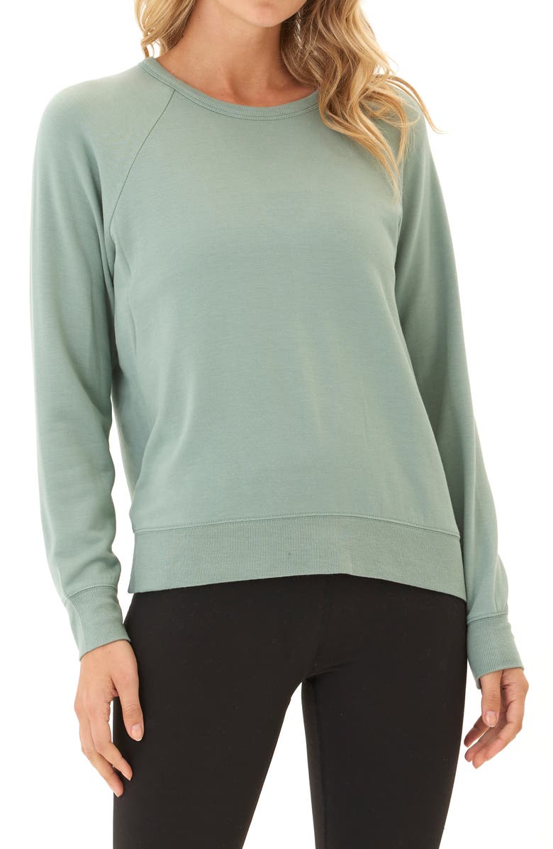 Threads 4 Thought Danica Feather Fleece Crisscross Sweatshirt, Main, color, 