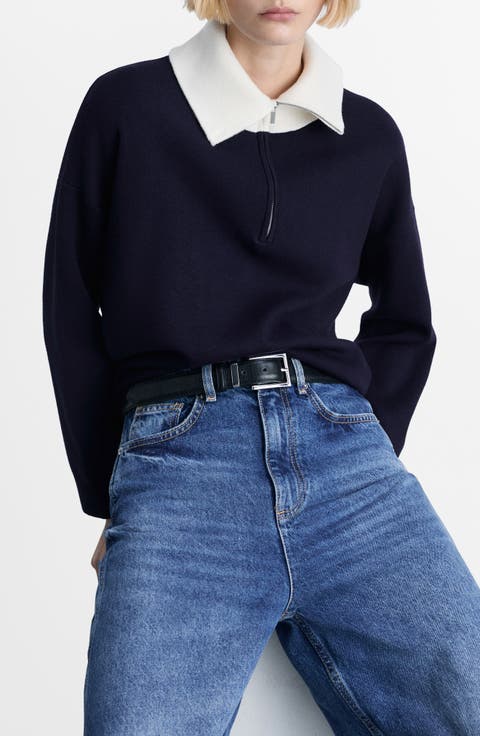 Quarter Zip Plus-Size Tops for Women | Nordstrom