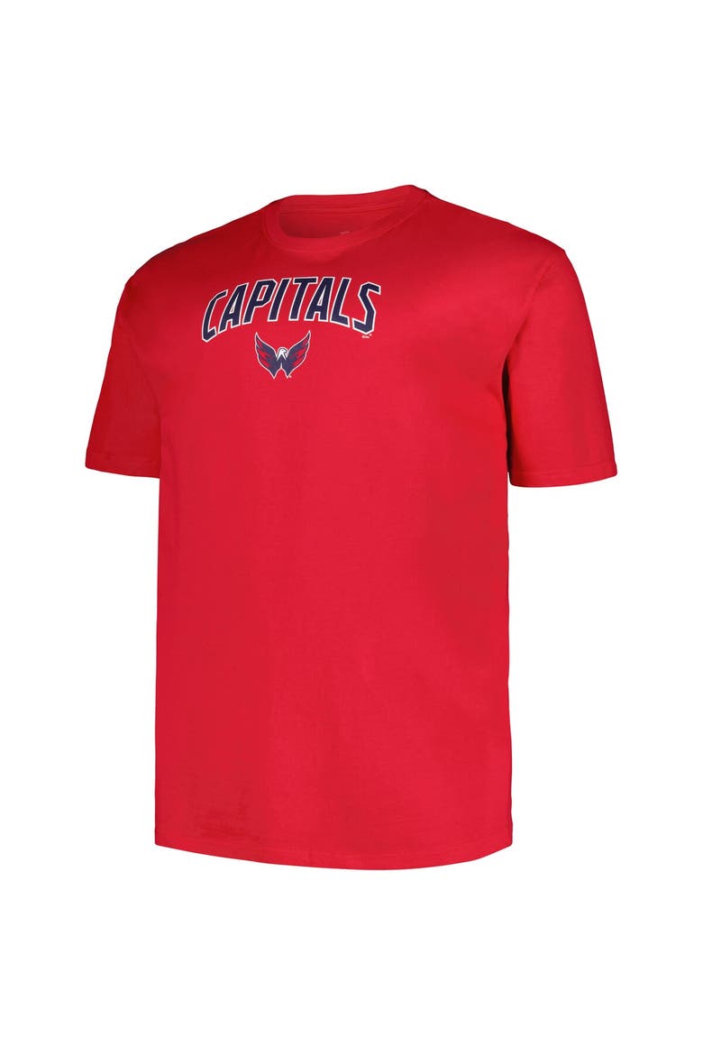 Men's Profile Red Washington Capitals Big & Tall Arch Over Logo T-Shirt, Alternate, color, Red