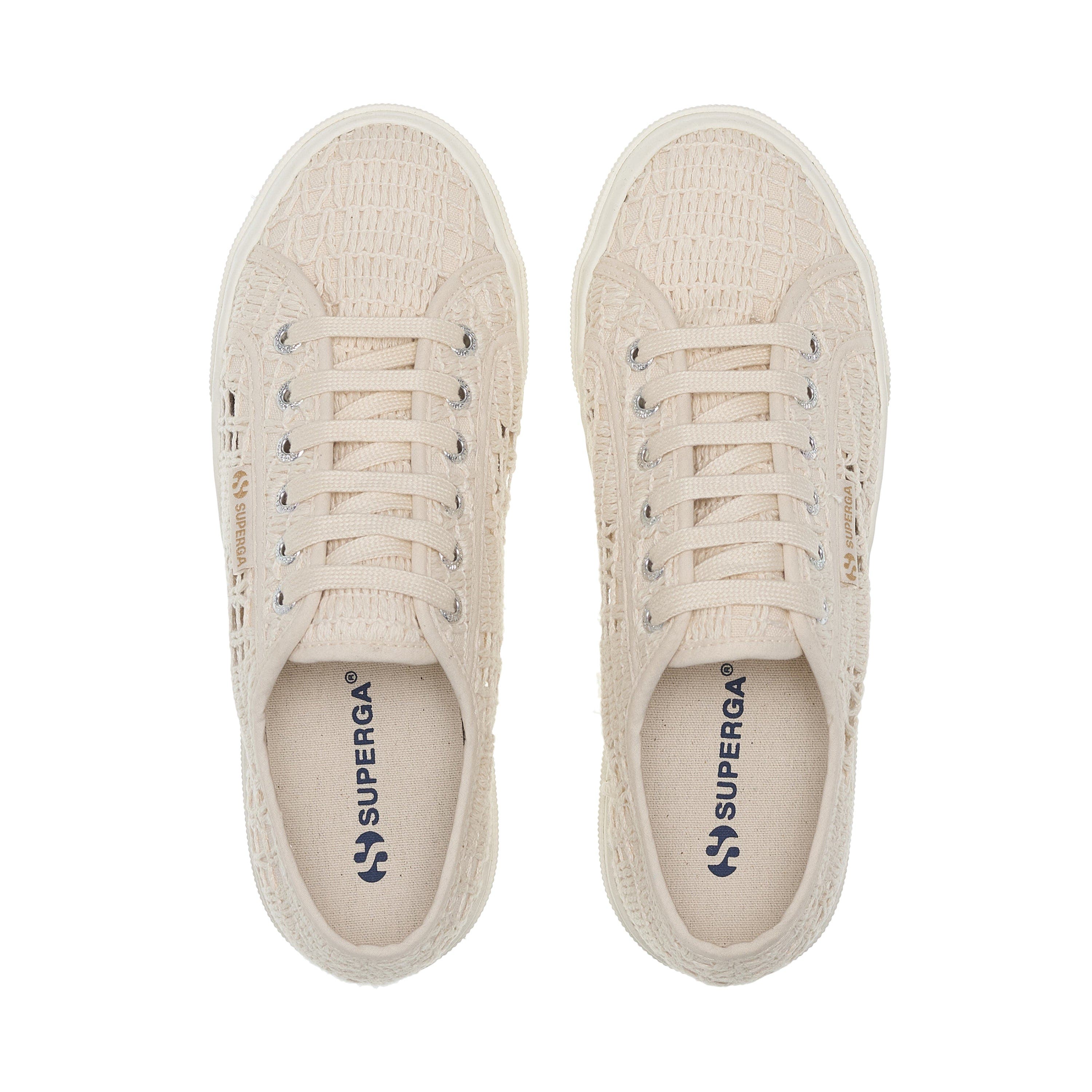 Superga 2740 Platform Crochet Sneakers, Alternate, color, Beige Raw Braid Avorio