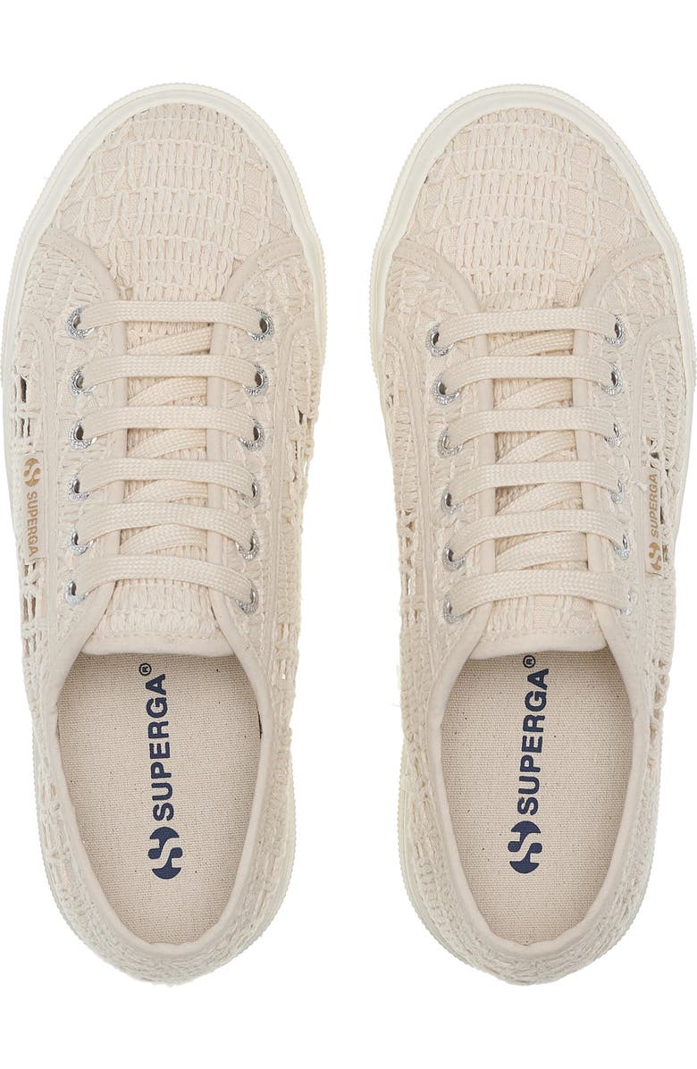 Superga 2740 Platform Crochet Sneakers, Alternate, color, Beige Raw Braid Avorio