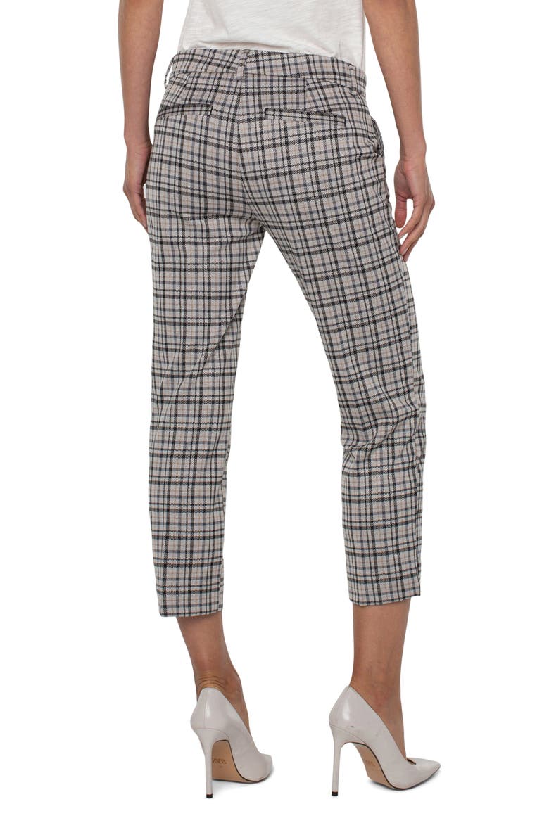 Kelsey Plaid Crop Trousers, Alternate, color, CASHEW W/ BLACK TART