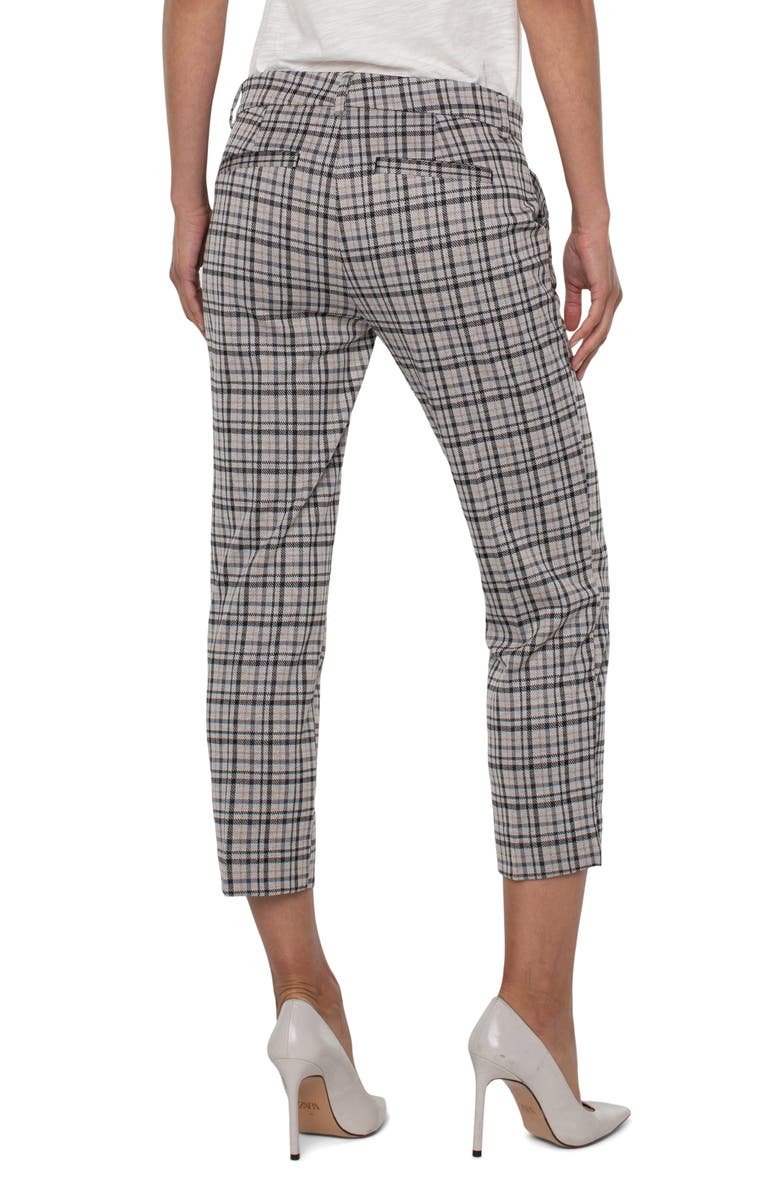 Liverpool Los Angeles Kelsey Plaid Crop Trousers, Alternate, color,