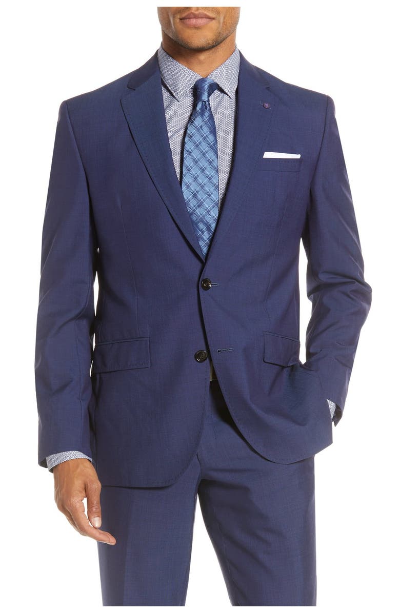 Ted Baker London Jarrow Notch Collar Trim Fit Jacket, Main, color, 