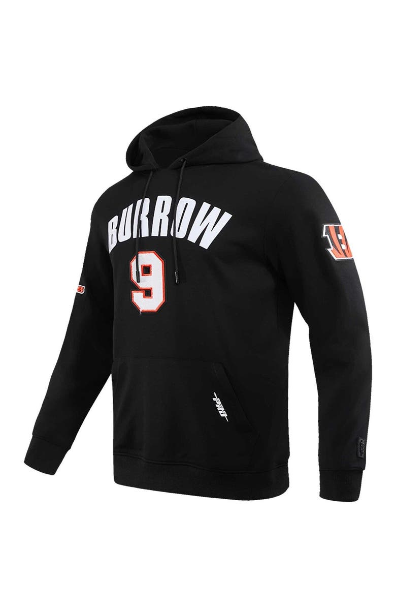 PRO STANDARD Men's Pro Standard Joe Burrow Black Cincinnati Bengals Player Name & Number Pullover Hoodie, Alternate, color, 