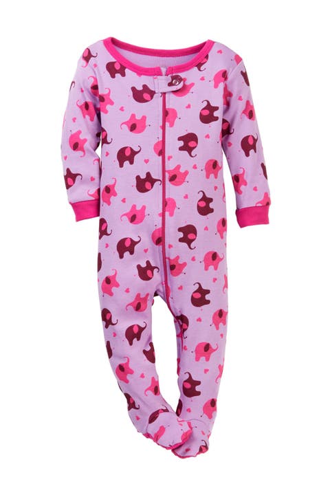 LEVERET Elephant Footie Pajama