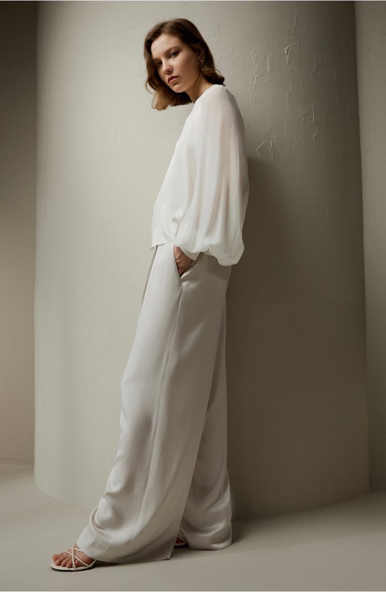 Lilysilk Silk Blouse with Raglan Sleeves, Alternate, color, Natural White